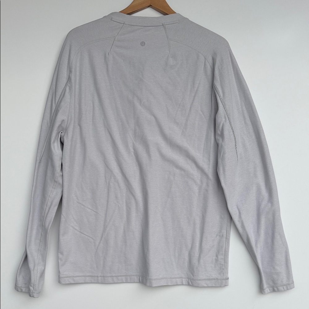 Lululemon Silverescent Evolution Henley Long Sleeve Mens XL Grey Anti-Odor Tech - Picture 14 of 14